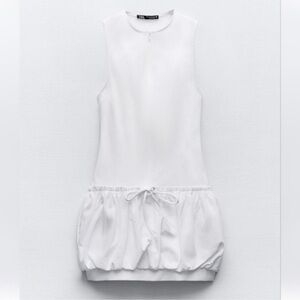 Zara Bubble White Mini Dress
